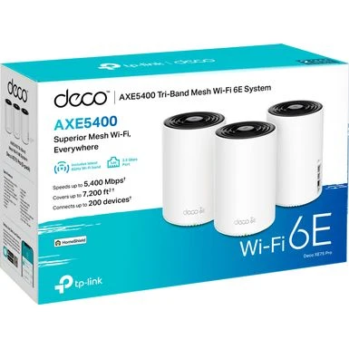 TP-Link - Deco XE75 Pro AXE5400 Tri-Band Wi-Fi 6E Whole Home Mesh System (3-Pack) - White - Image 2