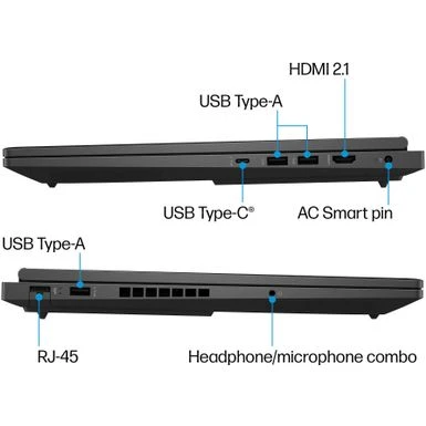 HP OMEN - 16.1" 144Hz Full HD Gaming Laptop - Intel Core I7 - 16GB Memory - NVIDIA GeForce RTX 4050 - 1TB SSD - Shadow Black - Image 6