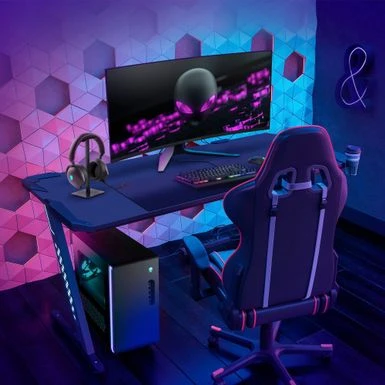 Alienware - Aurora R16 Desktop - 13th Gen Intel Core I7 - 16GB Memory - NVIDIA GeForce RTX 4060Ti - 1TB SSD - Basalt Black - Image 10