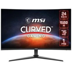 MSI G243CV 23.6" 16:9 Full HD Curved VA Gaming Monitor, Metallic Black