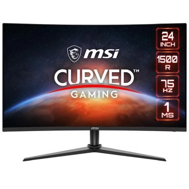 MSI G243CV 23.6" 16:9 Full HD Curved VA Gaming Monitor, Metallic Black
