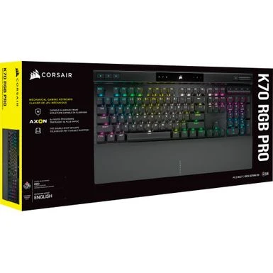 CORSAIR - K70 RGB PRO Full-size Wired Mechanical Cherry MX Speed Linear Switch Gaming Keyboard With PBT Double-Shot Keycaps - Black - Image 4