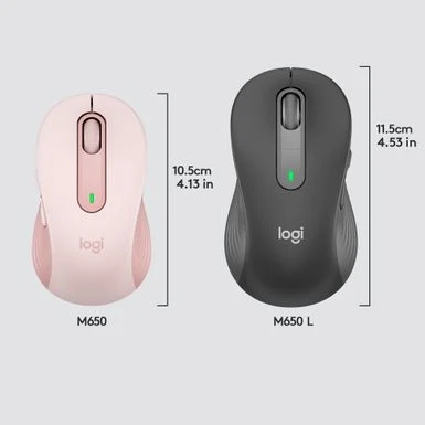 Logitech - Signature M650 Wireless Scroll Mouse With Silent Clicks - Rose - Image 3