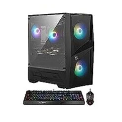 MSI Codex R Gaming Desktop: Intel Core I5-13400F, RTX 4060, 32GB DDR5, 2TB M.2 NVMe Gen3, RGB Fan Cooling, 650W 80+ Gold, Keyboard & Mouse, DIY Friendly, Windows 11 Pro: 13NUC5-068US