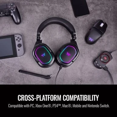 Thermaltake Argent H5 RGB 7.1 Surround Gaming Headset, 50mm Hi-Res Drivers, Compatible With PC, Xbox One, PS4, Mac, Mobile And Nintendo Switch, Black, GHT-THF-DIECBK-31 - Image 6