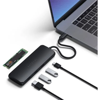 Satechi USB Type-C Hybrid Multi-Port Adapter With SSD Enclosure, Black - Image 2