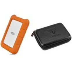 LaCie Rugged USB-C 3.0 5TB External Hard Drive - With HD-1 Portable Hard Drive Case