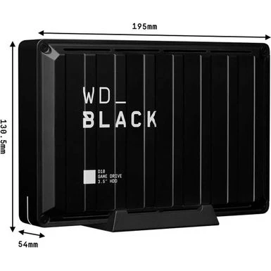 WD - BLACK D10 8TB External USB 3.2 Gen 1 Portable Hard Drive - Black - Image 11