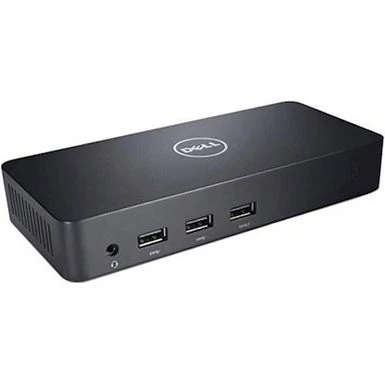 Dell - D3100 USB 3.0 Docking Station- HDMI - DP - Ethernet - USB-C - USB-A - Headphone And Audio Output -Plug And Play - Black - Image 3