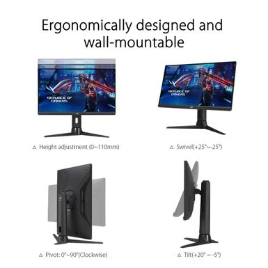 ASUS ROG Strix XG259QN 24.5" 16:9 Full HD 380Hz IPS LCD HDR Gaming Monitor - Image 12