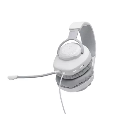 JBL Quantum 100 Wired Over-Ear Gaming Headset W/ Detachable Mic White - Image 5