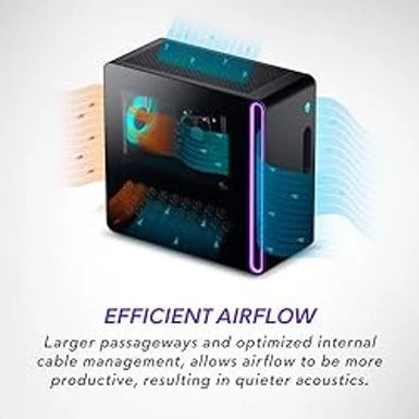 Dell Alienware Aurora R16 Gaming Desktop - Intel Core I7-13700F, 16GB DDR5 RAM, 512GB SSD + 1TB HDD, NVIDIA GeForce RTX 4060 8GB GDDR6 Graphics, Windows 11 Home, 1 Year Premium Support - Basalt Black - Image 2