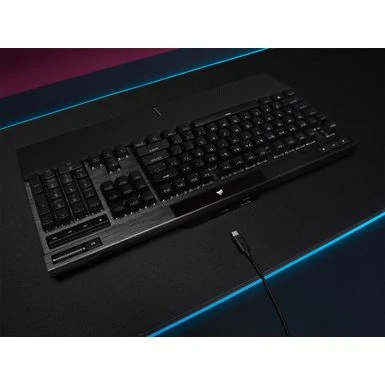 CORSAIR - K70 RGB PRO Full-size Wired Mechanical Cherry MX Speed Linear Switch Gaming Keyboard With PBT Double-Shot Keycaps - Black - Image 9