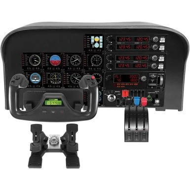 Logitech - Pro Flight Yoke System Gaming Controller For PC - Black - Image 3