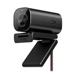 HyperX Vision S Webcam, 4K Video Recording @ 30fps, 90 Field-of-View, Responsive Autofocus, Hyperflex Cable, Aluminum Body, Plug And Play, Sony Starvis 8MP Sensor, 5G2P Lens,USB-C Black