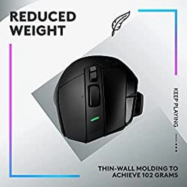 Logitech G502 X Lightspeed Wireless Gaming Mouse - Optical Mouse With LIGHTFORCE Hybrid Optical-Mechanical Switches, Hero 25K Gaming Sensor, Compatible With PC - MacOS/Windows - Black - Image 6