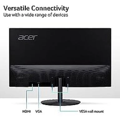Acer SB242Y Hbi 23.8" Full HD (1920 X 1080) Zero-Frame Gaming Office Monitor | AMD FreeSync Technology | Ultra-Thin Stylish Design | 100Hz | 1ms (VRB) | Low Blue Light | Tilt | HDMI & VGA Ports - Image 6