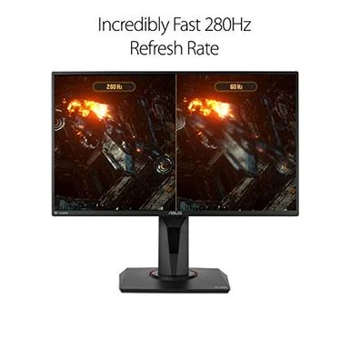 ASUS TUF Gaming VG259QM 24.5” Monitor, 1080P Full HD (1920 X 1080), Fast IPS, 280Hz (Supports 144Hz), G-SYNC Compatible, Extreme Low Motion Blur Sync, 1ms, DisplayHDR 400, Eye Care, DisplayPort HDMI - Image 6