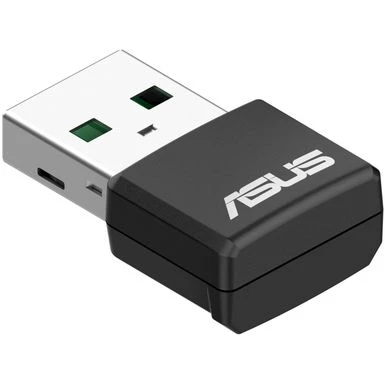 ASUS - Dual-Band Wi-Fi 6 AX1800 USB Network Adapter - Black - Image 3