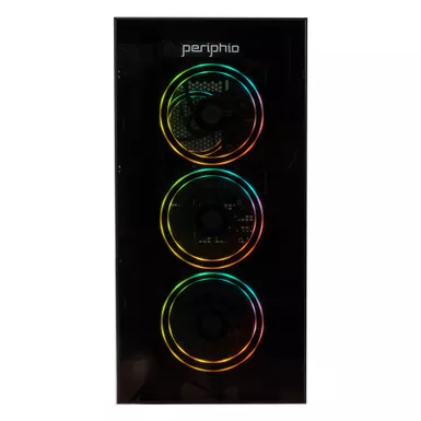 Periphio Blue Gaming PC Tower Desktop Computer, Intel Quad Core I5 3.4GHz, 16GB RAM, 120GB SSD + 1TB 7200 RPM HDD, Windows 10, Nvidia GT1030 Graphics Card, RGB, HDMI, Wi-Fi - Image 2