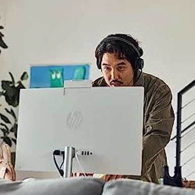 HP 23.8 Inch All-in-One Desktop PC, FHD Display, AMD Athlon Gold 7220U, 8 GB RAM, 256 GB SSD, AMD Radeon Graphics, Windows 11 Home, 24-cr0020 (2023) - Image 11