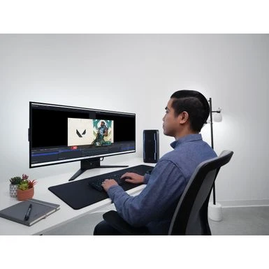 CORSAIR - Xeneon Flex 45” OLED Bendable QHD 240Hz 0.03ms FreeSync And G-SYNC Compatible Monitor With HDR10 (HDMI, DisplayPort) - Black - Image 5