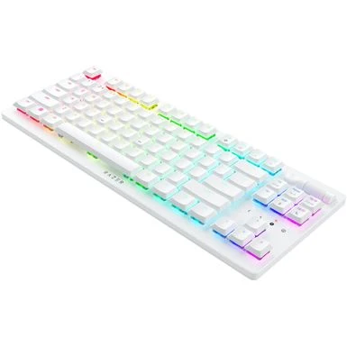 Razer - DeathStalker V2 Pro TKL Wireless Optical Linear Switch Gaming Keyboard With Low-Profile Design - White - Image 3
