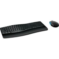 Microsoft - Ergonomic Full-size Wireless Sculpt Comfort Desktop USB Keyboard And Mouse Bundle - Black