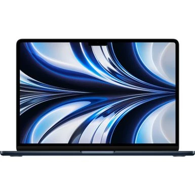 Apple MacBook Air 13.6" With Liquid Retina Display, M2 Chip With 8-Core CPU And 10-Core GPU, 16GB Memory, 256GB SSD, 30W USB-C Power Adapter, Midnight, Mid 2022