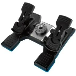 Logitech - Pro Flight Rudder Pedals Gaming Controller For PC - Black