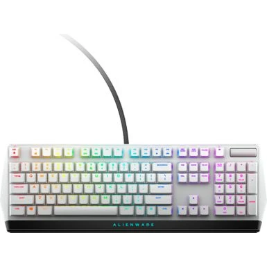 Dell Alienware - AW510K Full-size Wired Mechanical CHERRY MX Low Profile Red Switch Gaming Keyboard With RGB Back Lighting - Lunar Light