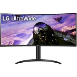 LG - 34” LED Curved UltraWide QHD FreeSync Premium Monitor With HDR (HDMI, DisplayPort) - Black
