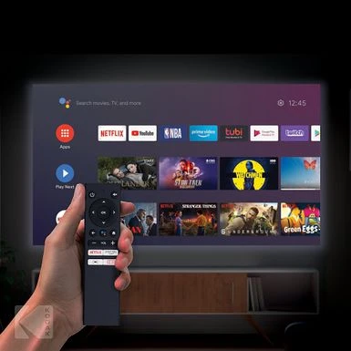 Kodak - FLIK HD9 Smart Projector, 1080p Portable Movie Projector With Android TV, Wi-Fi, Bluetooth & Built-In Speakers - Black - Image 2