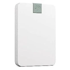 Seagate Ultra Touch HDD 2TB External Hard Drive - 7mm, Cloud White, Post-Consumer Recycled Material, 6mo Dropbox And Mylio, Rescue Services (STMA2000400)