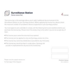 Synology IP Camera License Pack For 4 (CLP4)