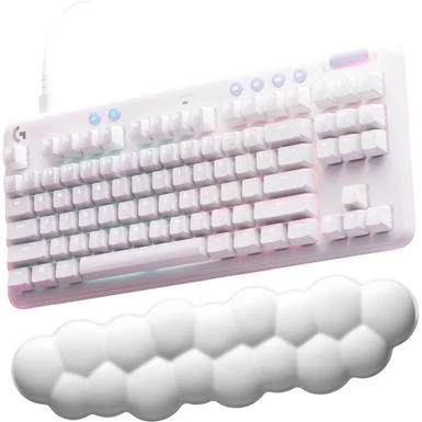 Logitech - G713 Aurora Collection TKL Wired Mechanical Tactile Switch Gaming Keyboard For PC/Mac With Palm Rest Included - White Mist - Image 7
