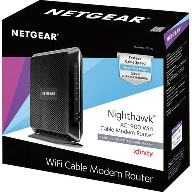 NETGEAR - Nighthawk AC1900 Router With DOCSIS 3.0 Cable Modem - Black - Image 9