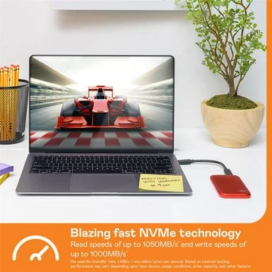 WD My Passport 2TB USB 3.2 Gen 2 Type-C Portable External SSD, Red - Image 8