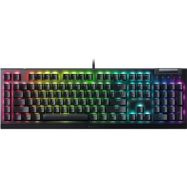 Razer - BlackWidow V4 X Full Size Wired Mechanical Green Switch Gaming Keyboard With Chroma RGB - Black
