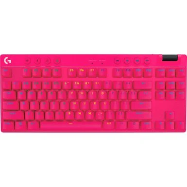 Logitech - PRO X TKL LIGHTSPEED Wireless Mechanical Tactile Switch Gaming Keyboard With LIGHTSYNC RGB - Magenta - Image 6