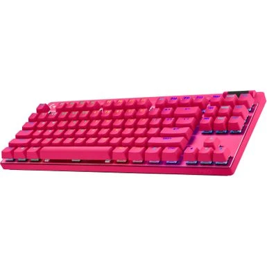 Logitech - PRO X TKL LIGHTSPEED Wireless Mechanical Tactile Switch Gaming Keyboard With LIGHTSYNC RGB - Magenta