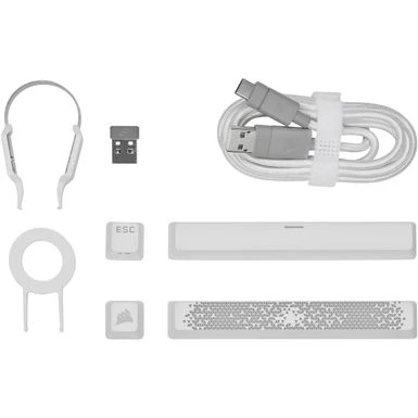 CORSAIR - K70 Pro Mini Wireless 60% RGB Mechanical Cherry MX SPEED Linear Switch Gaming Keyboard With Swappable MX Switches - White - Image 10