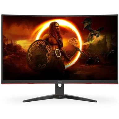 AOC C32G2E 31.5'' 16:9 Full HD 165Hz G Line Curved Gaming Monitor, Black & Red - Image 9