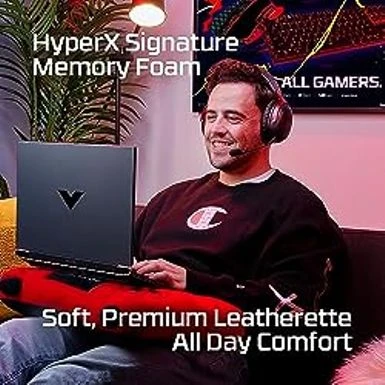 HyperX Cloud III Wireless Gaming Headset For PC, PS5, PS4, Up To 120-hour Battery, 2.4GHz Wireless, 53mm Angled Drivers, Memory Foam, Durable Frame, 10mm Microphone, Red - Image 4