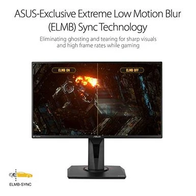 ASUS TUF Gaming VG259QM 24.5” Monitor, 1080P Full HD (1920 X 1080), Fast IPS, 280Hz (Supports 144Hz), G-SYNC Compatible, Extreme Low Motion Blur Sync, 1ms, DisplayHDR 400, Eye Care, DisplayPort HDMI - Image 2