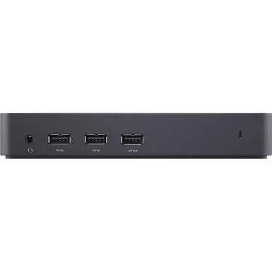 Dell - D3100 USB 3.0 Docking Station- HDMI - DP - Ethernet - USB-C - USB-A - Headphone And Audio Output -Plug And Play - Black