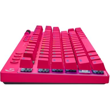 Logitech - PRO X TKL LIGHTSPEED Wireless Mechanical Tactile Switch Gaming Keyboard With LIGHTSYNC RGB - Magenta - Image 2