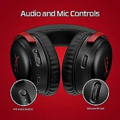 HyperX Cloud III Wireless Gaming Headset For PC, PS5, PS4, Up To 120-hour Battery, 2.4GHz Wireless, 53mm Angled Drivers, Memory Foam, Durable Frame, 10mm Microphone, Red - Image 8