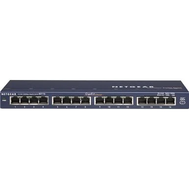 NETGEAR - 16-Port 10/100/1000 Mbps Gigabit Unmanaged Switch - Blue - Image 4