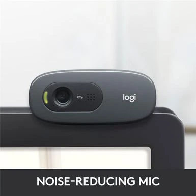 Logitech - C270 1280 X 720 Webcam With Noise-Reducing Mics - Black - Image 6